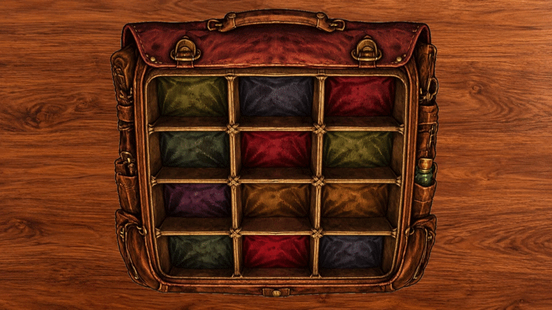 Animated display of physical loot and inventory